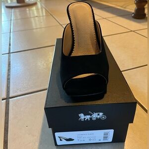 Coach Laurence Sandal- Black Suede